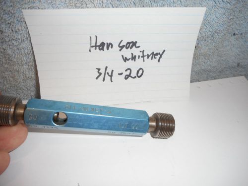 Machinists 12/25a  buy now quality hanson  usa 3/4-20 go no go gage for sale