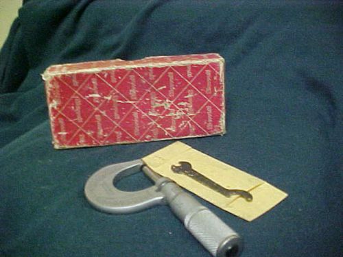 Starrett micrometer 23fl size 1&#034; with friction thimble, lock nut, wrench for sale