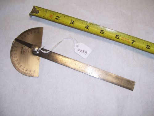 Protractor, Vintage General Hardware No. 18 Stainless Steel Protractor, USA