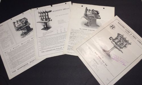 4 pc lot cincinnati pulley machine co 4 flyers 1910s early + rockford ill + oth for sale