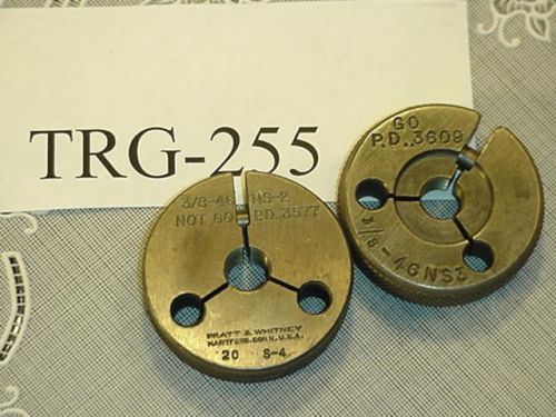 Thread Ring Gage Set 3/8-46 NS GO &amp; NOGO TRG-255