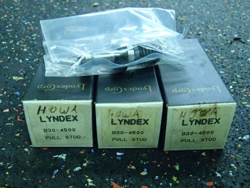 30 bt taper toolholder pull studs  lyndex b30-4500 qty 3 pieces nos (20) for sale