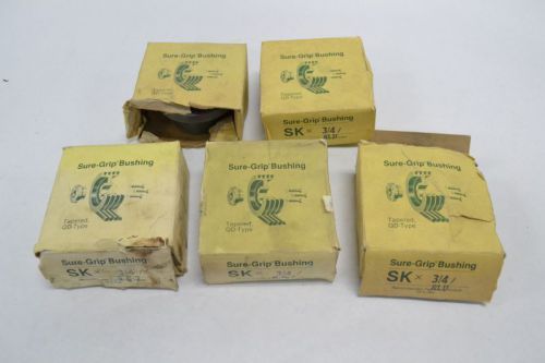 Lot 5 new sure grip skx3/4 bushing tapered type qd size 3/4in b252756 for sale