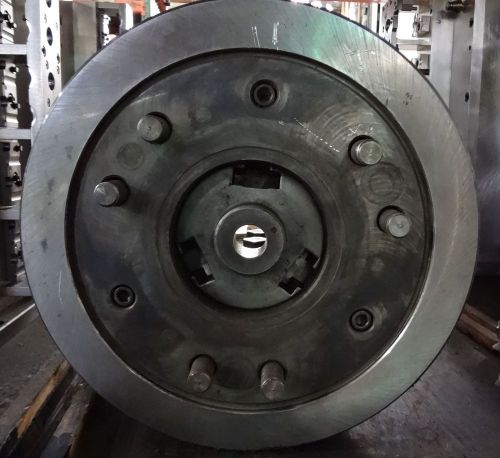 15&#034; hydraulic chuck dongwoo ds80005 3 mm serration jaws used on mori seiki sl-4 for sale