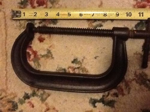 J.H. Williams No 406  Drop Forged C-Clamp 8&#034; Opening, Deep Throat 3-1/2&#034;