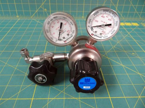 Matheson gas regulator model 3800 w/control valve and 2 gauges for sale