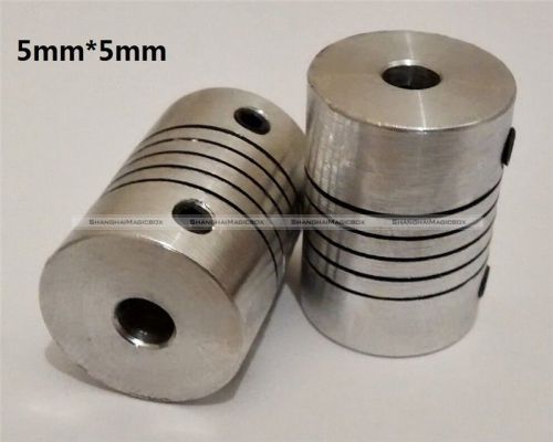Smb 2x aluminum alloy flexible z axis coupler 5mm x 5mm reprap 3d printer prusa for sale