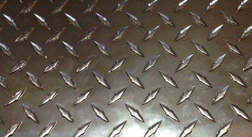 2 pieces of 3&#034; x 14&#034; aluminum diamond plate/tread 1/16&#034;(.060&#034;) thick 2c for sale