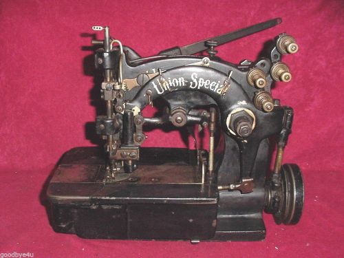 Union Special 3 Needle 6 Thread Cover Stitch Serger OverLock Sewing Machine Vtg!