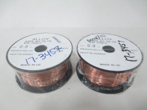 Lot 2 new alloy aws a5.18-97 er70s-6 mig welding wire 0.9mm 0.035in 2lbs d232285 for sale