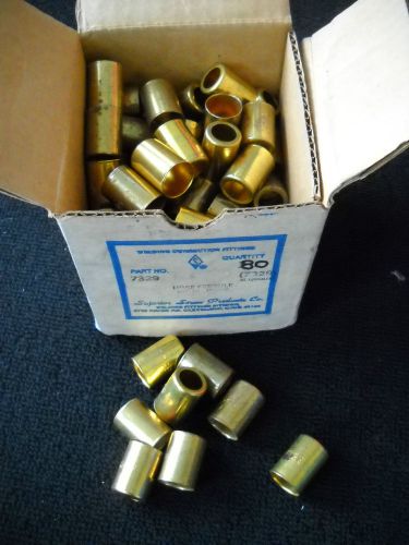SUPERIOR PRODUCTS 7328 BRASS HOSE FERRULES .687 ID X 1&#034; LONG (SET OF 85) NOS