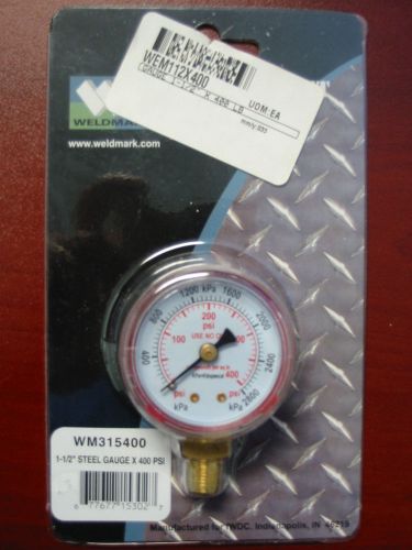 Weldmark replacement pressure gauge - 400psi - 1.5&#034; for sale