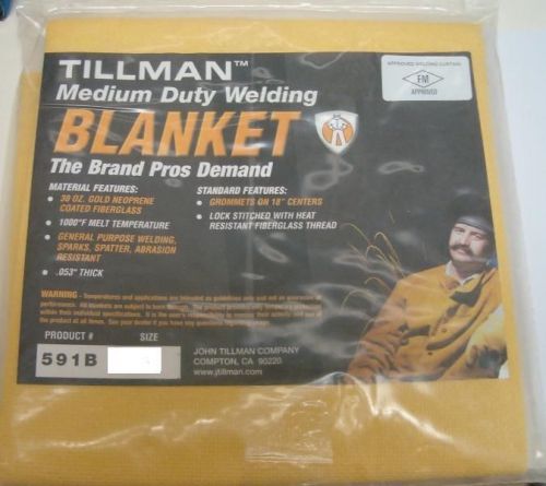 Tillman  591B33 3X3 30Oz Gold Acrylic Coated Fiberglass Blanket