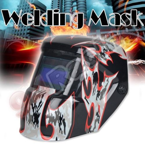 Sale!!Silver Pattern Auto-Darkening Helmet Welding Mask Mig Arc Tig MMA Grinding
