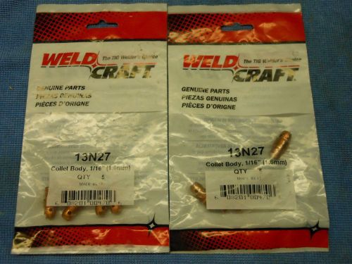 Weldcraft 13N27  1/16 size TIG torch collet BODY 5/pk Free shipping USA !!!!