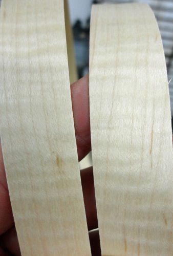Curly Tiger Figured Maple wood veneer edgebanding 7/8&#034; x 113&#034; with hot melt