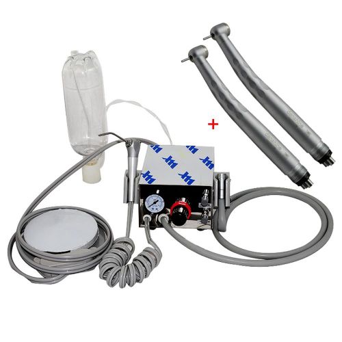 New portable dental turbine unit air compressor + 2x fast speed handpiece 3w 4h- for sale