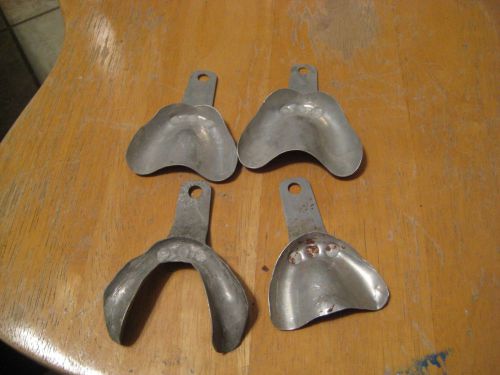 Kerr MFG. Aluminum Dental Impression Tray Lot x4