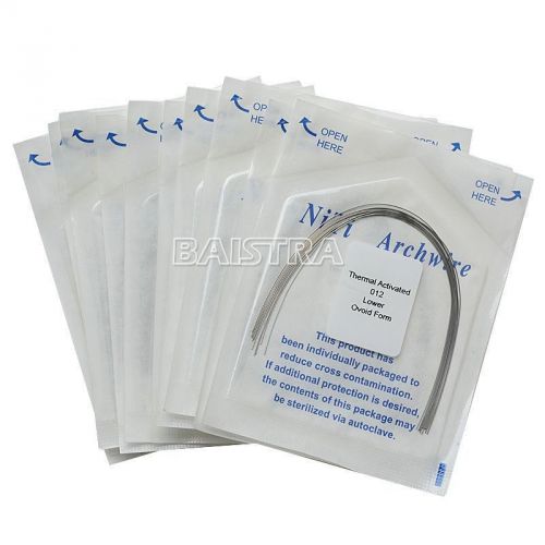 10 Packs Dental Orthodontic Heat thermal Activated Niti Round Arch Wire All Size