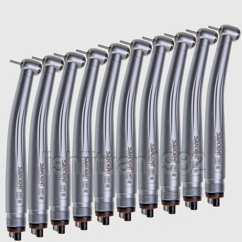 10* NSK Style Dental High Speed Handpieces Push Button 4 Hole Clean Head Turbine