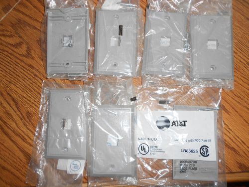 Lot of 7 New in Package AT&amp;T Gray Face Plates LR85625 106849730