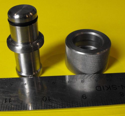 Stainless plug with retention nut for pressure reactor headplate cover for sale