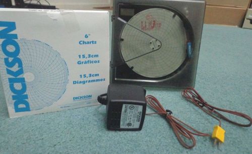 DICKSON KT655 TEMPERATURE CHART RECORDER  w/ 2 Probes and 1 Pack of Charts