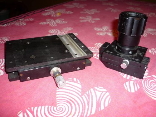 Optical table stage lot of 2 melles griot laser energy inc. micrometer for sale
