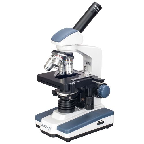 40x-2000x led monocular compound microscope with double-layer mechanical stage for sale