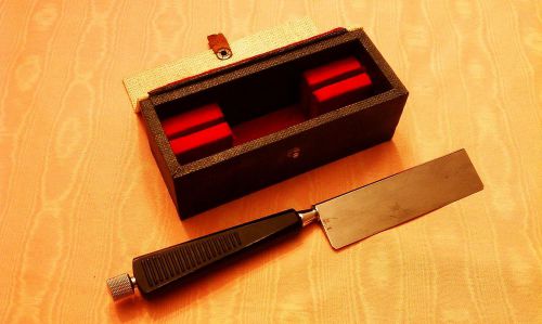 Microtome Knife w/ Handle &amp; Case 110mm American Optical Company Very Sharp!!!!
