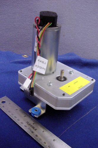 NEW, UNUSED DUNKERMOTOREN 24VDC GEARMOTOR ASSEMBLY W/TOOTHED PULLEY, ENCODER