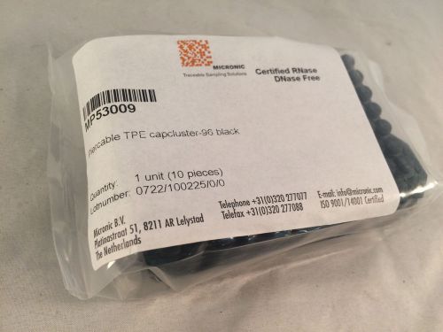 Pack of 10 Micronic Pierceable TPE Capcluster MP 53009 Black NEW!