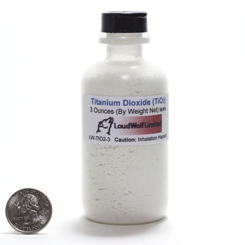 Titanium Dioxide 3 Oz Ultra fine powder In Screw top Bottle Ships fast From USA
