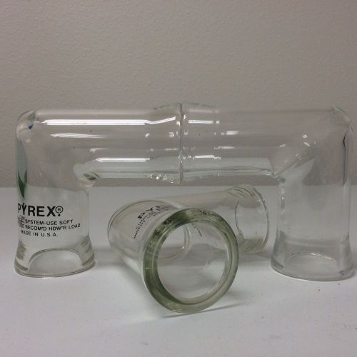 PYREX Industrial Process Pipe Elbow &#034;L&#034; 1 1/2&#034; ID conical glass joints