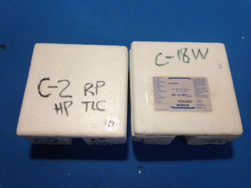 Merck HPTLC Plates 10 X 10 cm Mixed Lot 21 ea RP-18W and 19 RP C-2 40 Plates