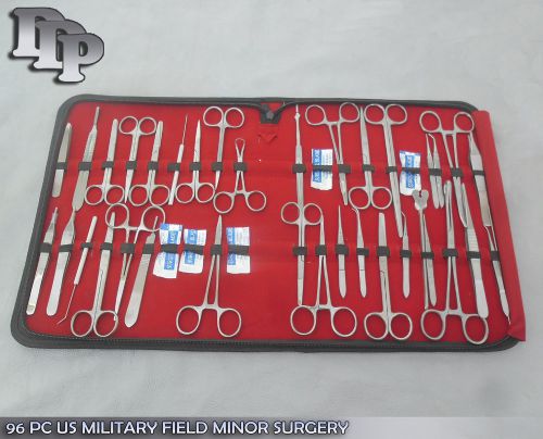 96 PC US MILITARY FIELD MINOR SURGERY SURGICAL VETERINARY DENTAL INSTRUMENTS KIT