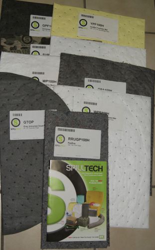 Spilltech 9 piece sample mat kit  spill tech bio hazard clean up for sale