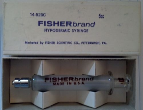 Fisher Brand Hypodermic Syringe 14 - 820C 5 cc vintage