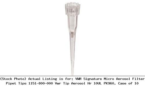 Vwr signature micro aerosol filter pipet tips 1151-800-000 vwr tip aerosol hr for sale