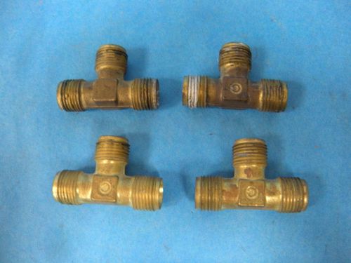 Brass tee fitting compression ends 14mm lot of 4 for sale