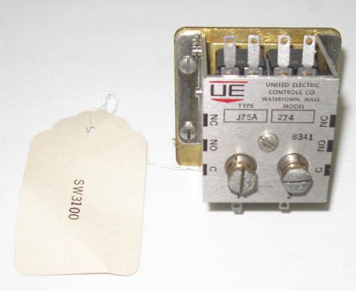 New UE United Electric Type J75A Model 274 Autoclave Sterilizer Pressure Switch