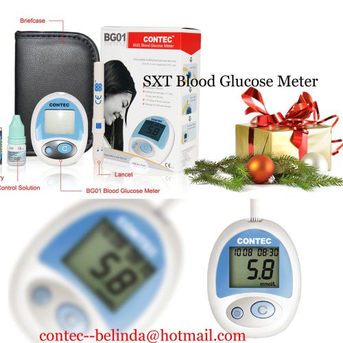 Contec sxt blood glucose meter portable use, large memory,test strips for home for sale