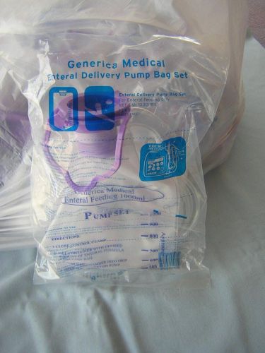 Lot of 31 Generica Enteral 1000ml Pump Set Bag/ Pouch Feeding Tube Bonus 3 Kits