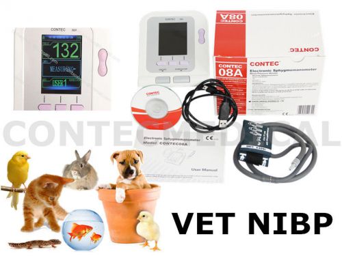New fda ce digital veterinary blood pressure monitor color lcd monitor vet nibp for sale