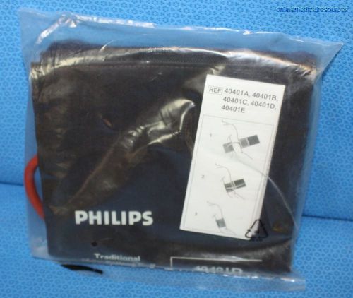 Philips reusable blood pressure cuff single tube bayonet large adult 40401d for sale
