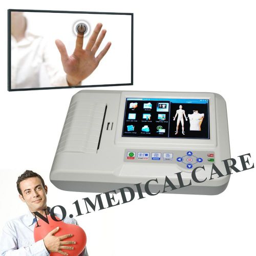 Color Touch screen 6-Channel 12-Lead ECG/EKG, thermal printer, ECG600G