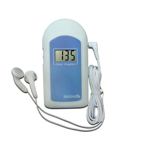 New DESIGN Brand Baby Sound B Fetal Doppler (With LCD) Free Earphone + Free Gel