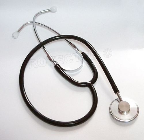 Black stethoscope single head nurse doctor paramedic flat ce mark first aid ems for sale