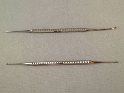 Podiatry Curette/Excavator &amp; Probe/Packer, Two (2) stainless steel instruments