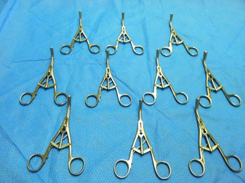 10qty. Miltex Aesculap Tracheal Dilators Laborde 3 Prong surgical Forceps